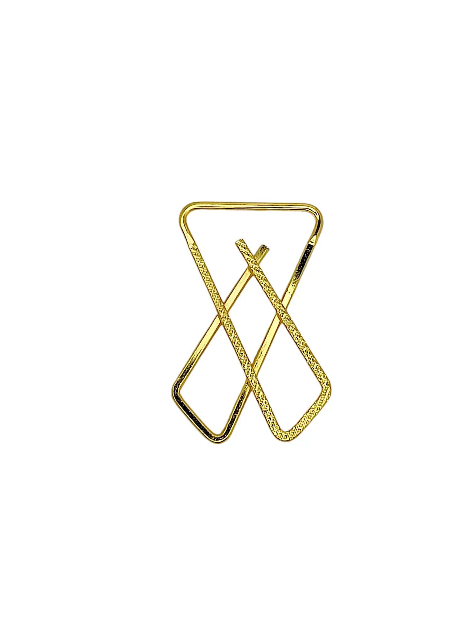 Gold-Tone Triangle Saree Pin Sets